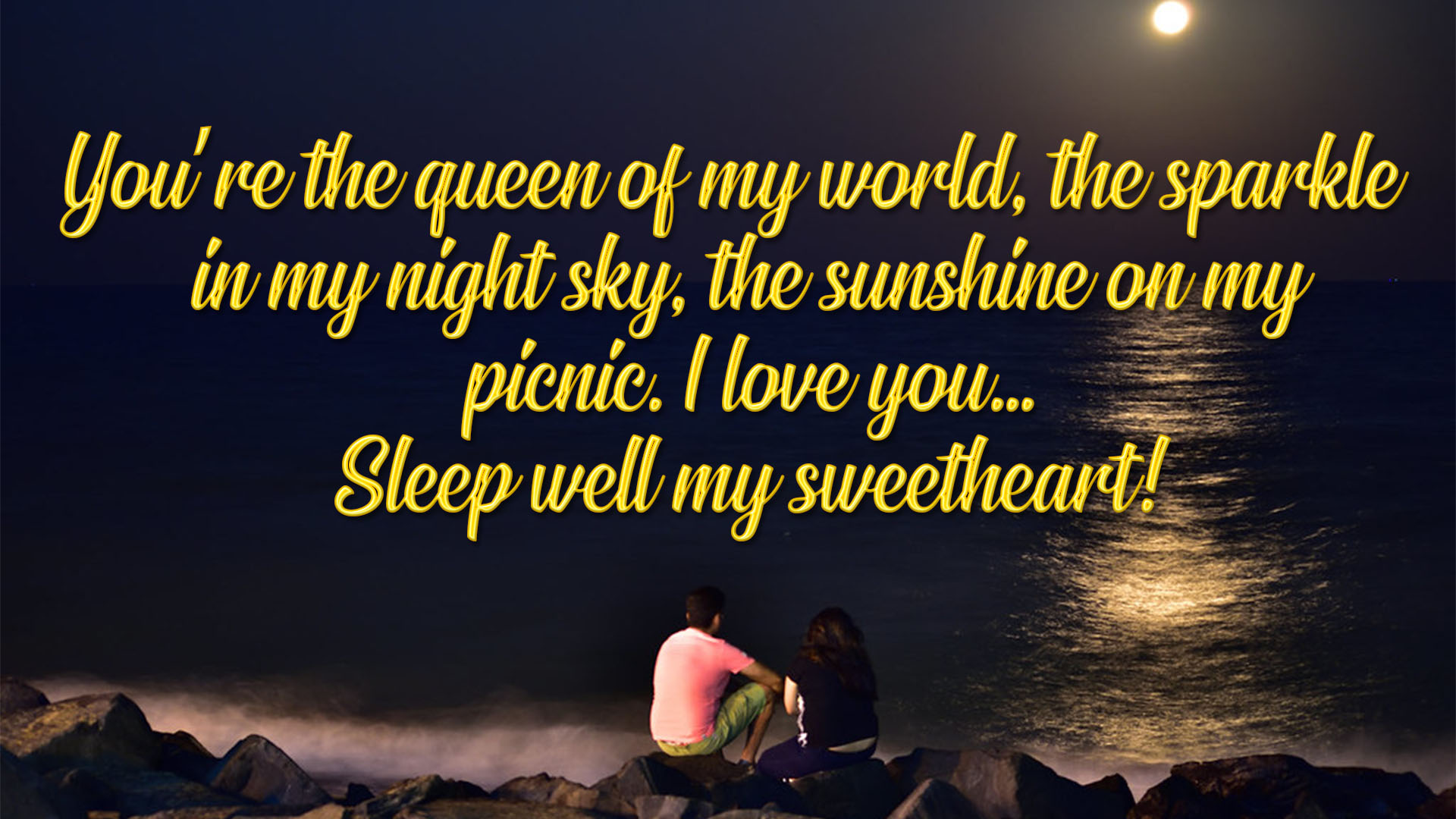 good night sweetheart wishes image