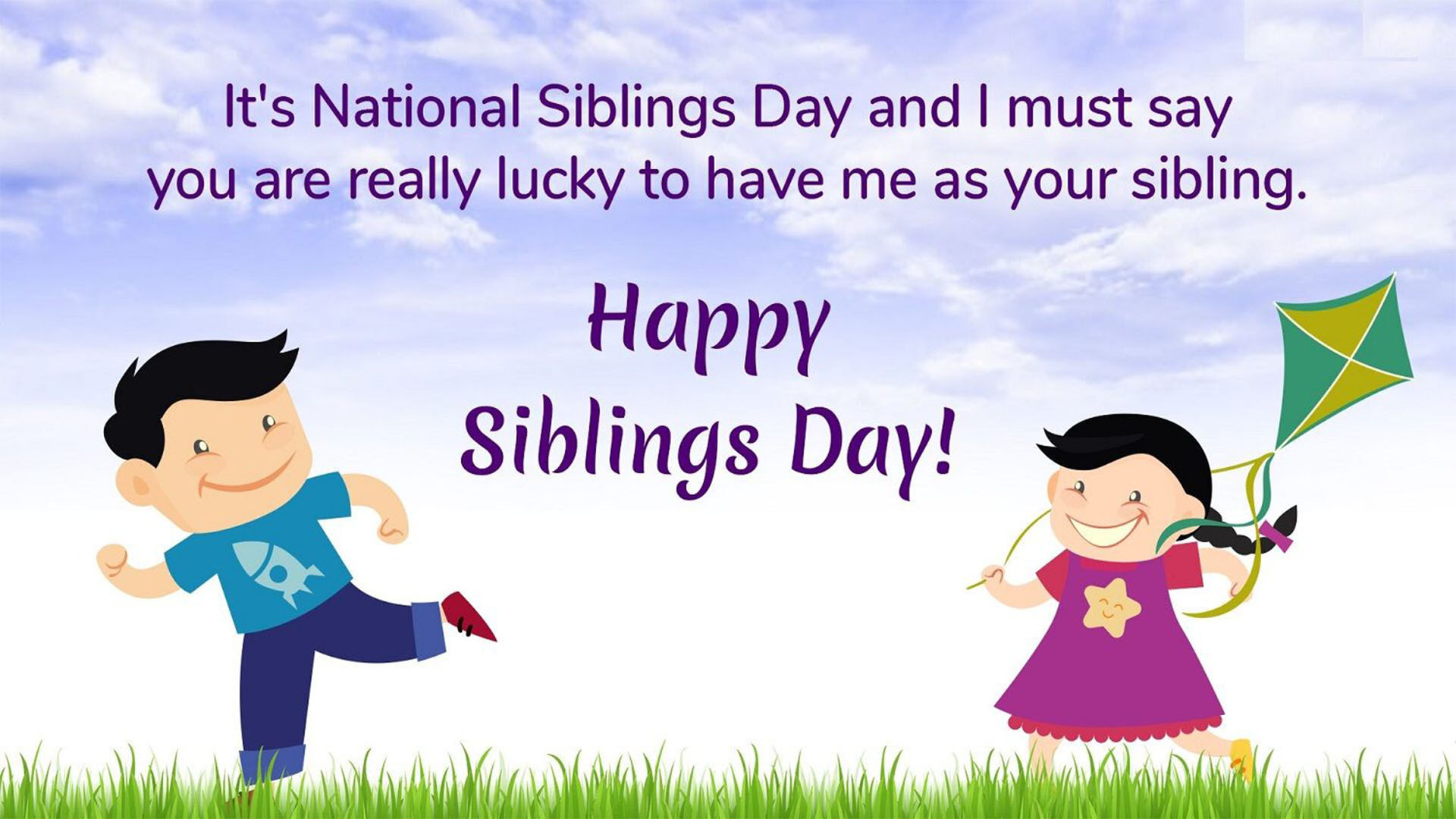 siblings day wishes image