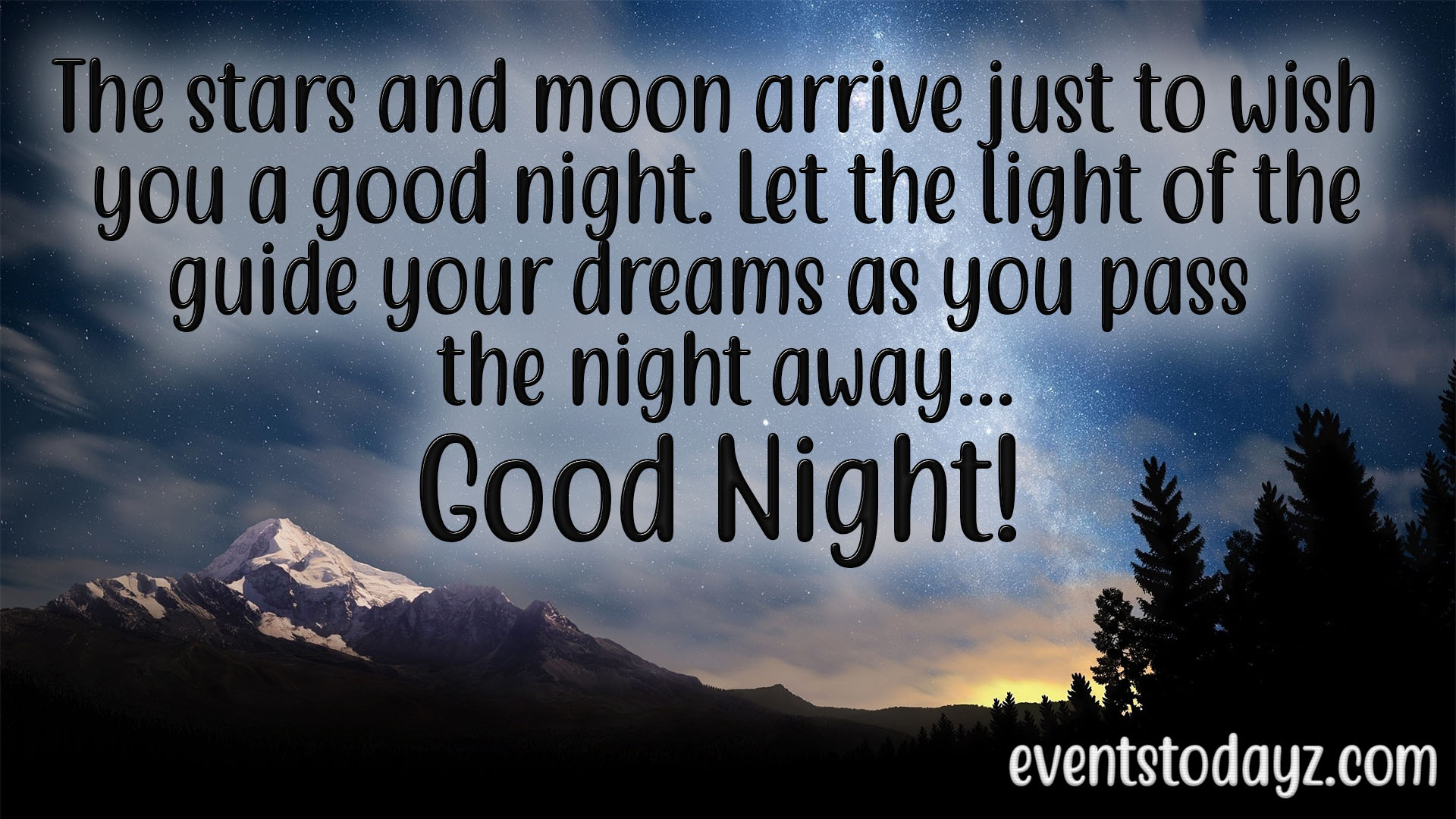 sweet good night wishes image