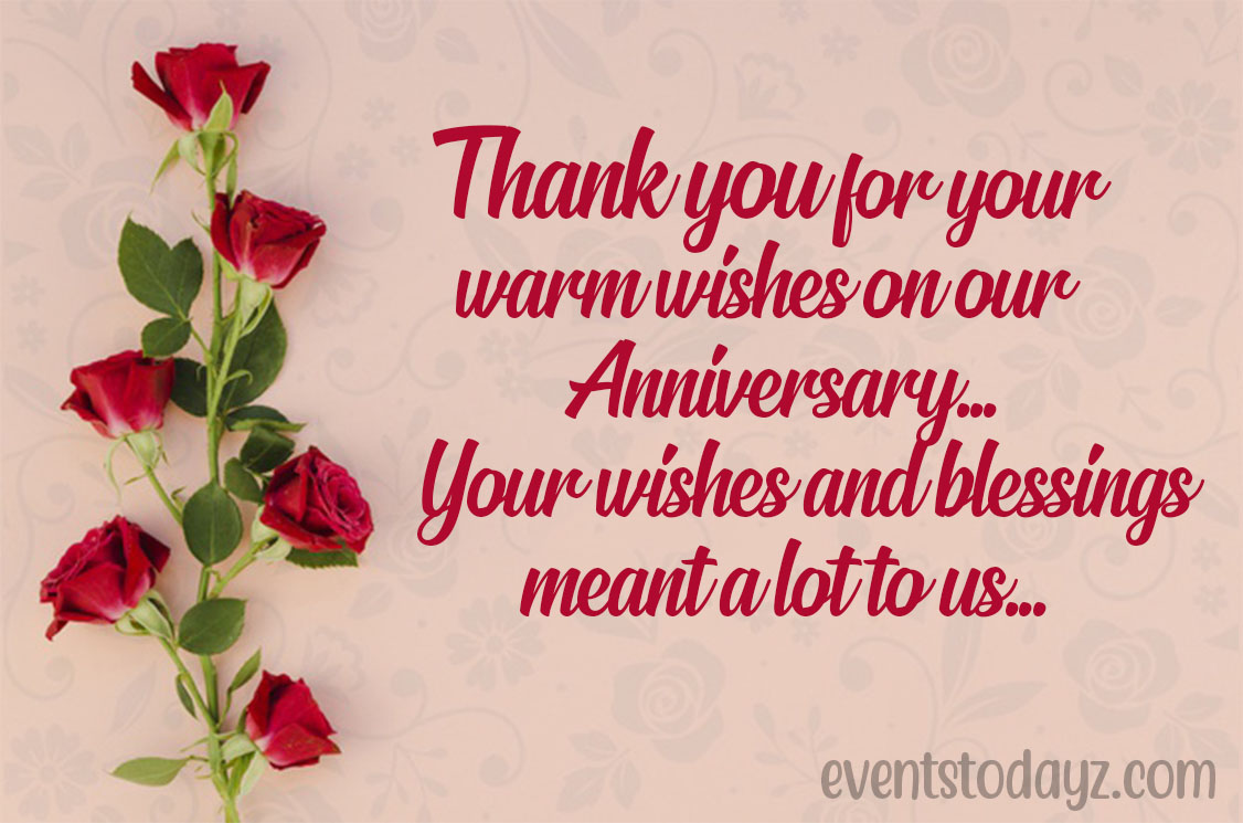 anniversary wishes thank you reply