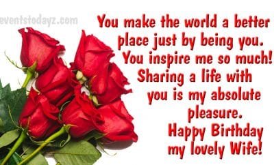 happy birthday lovely wife