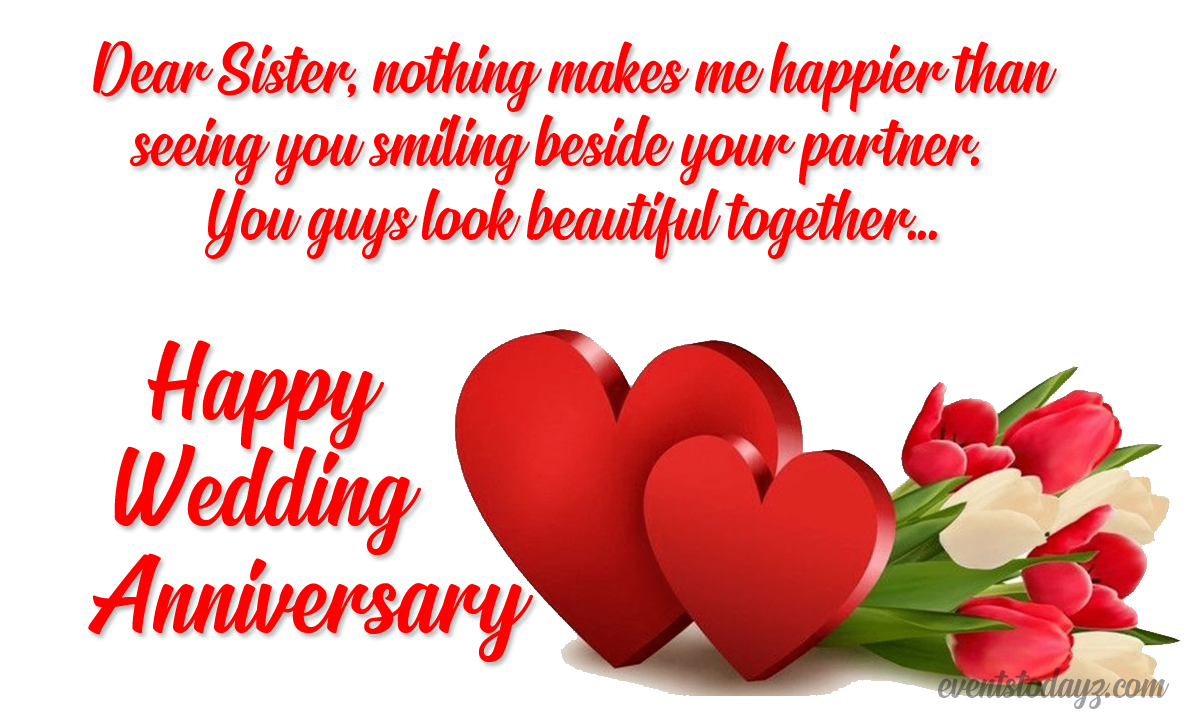 Happy Anniversary Wishes For Sister | Anniversary Greeting Cards