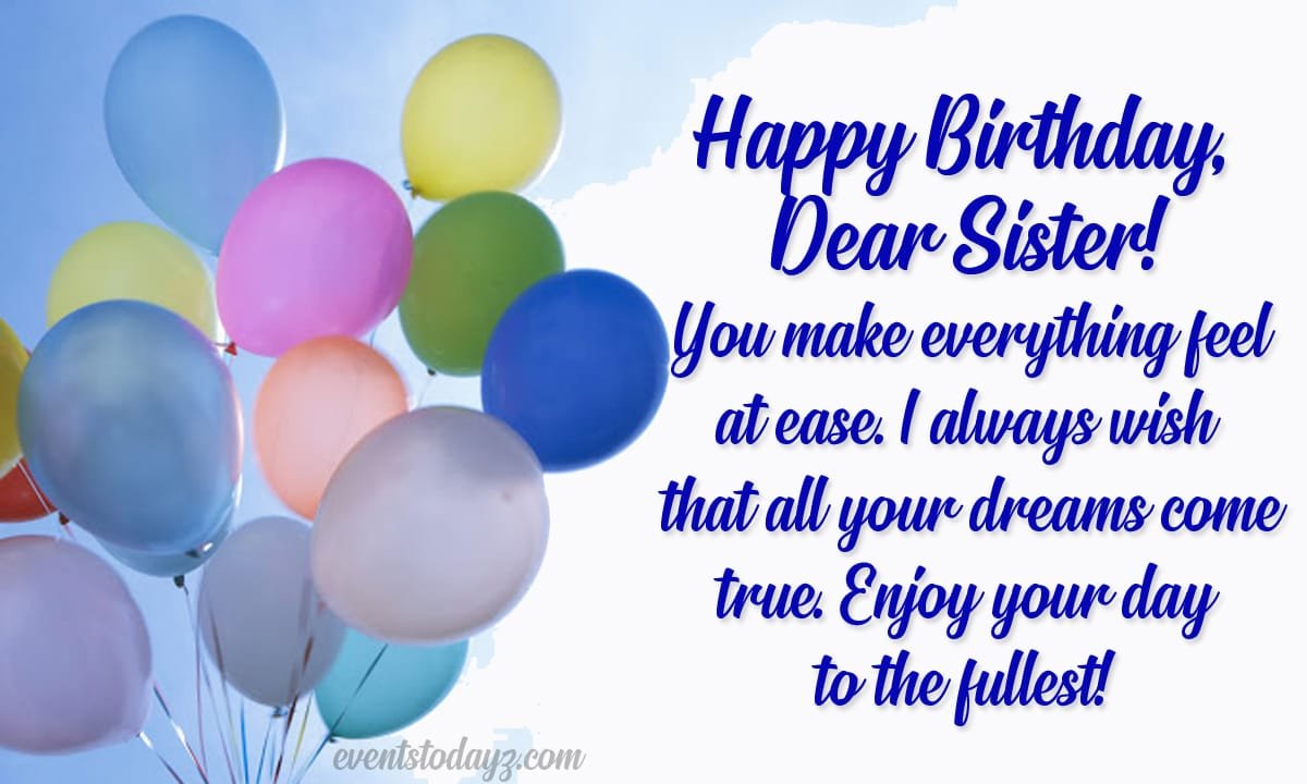 Birthday Wishes For Sister Happy Birthday Sister Images