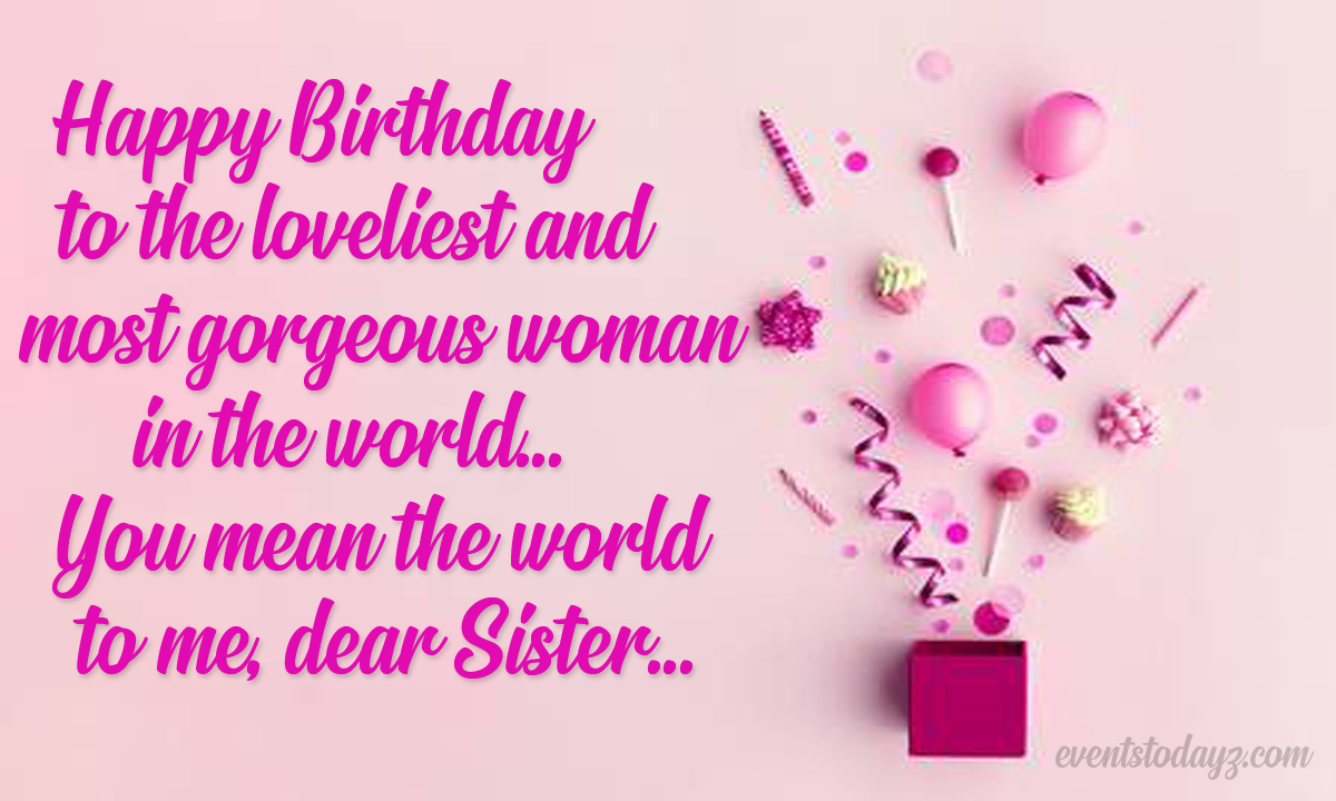 happy birthday wishes for dear sister image