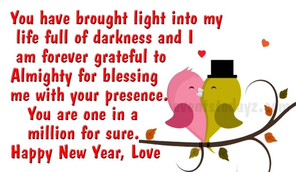 new year message for love