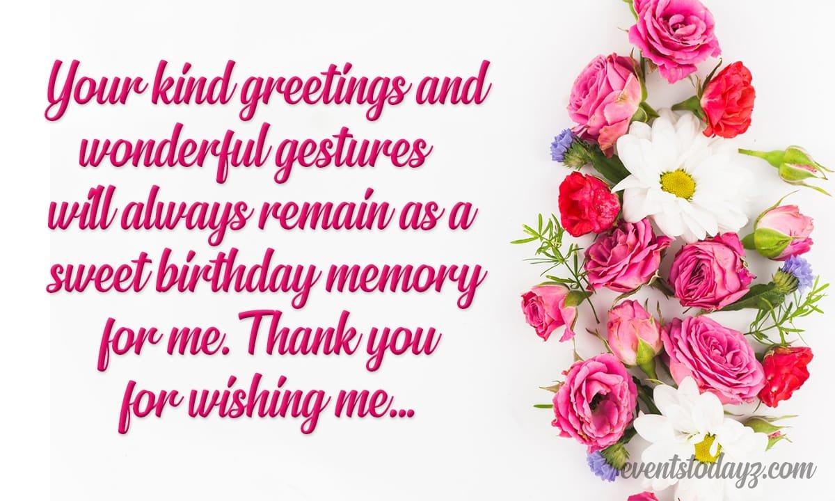 Birthday Wishes Reply | Thank You For Birthday Wishes