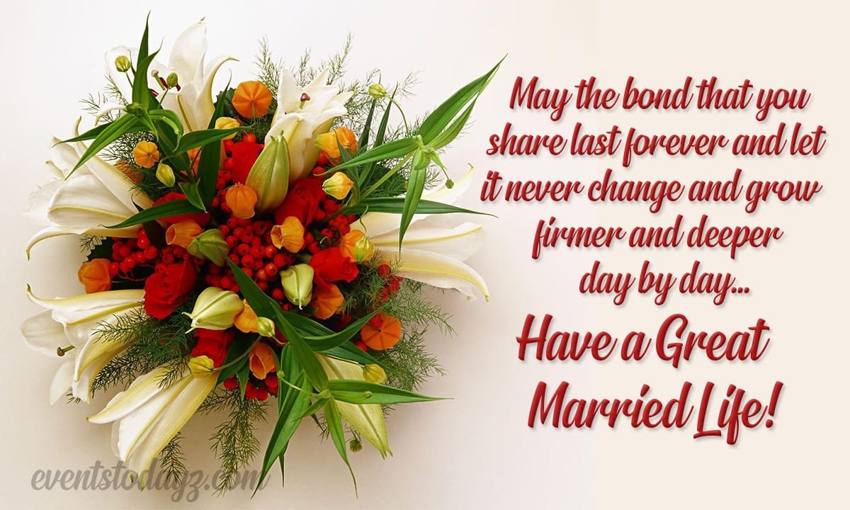 happy married life wishes image