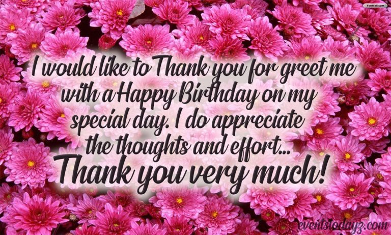 Birthday Wishes Reply | Thank You For Birthday Wishes