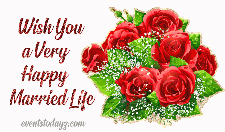 Happy Married Life GIF Animations With Wishes & Messages