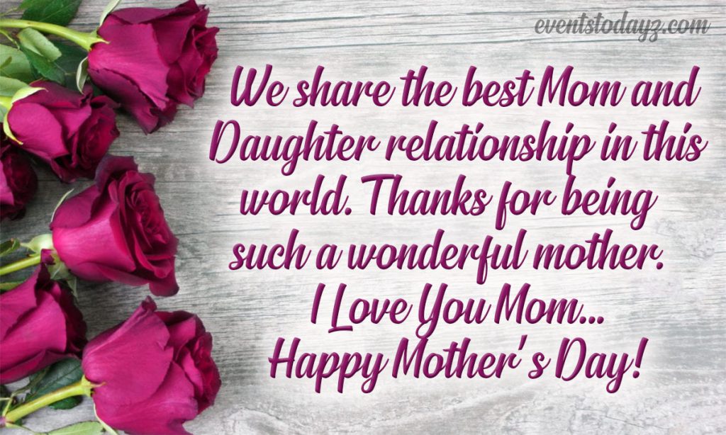 mothers day wishes from daughter image