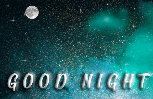 good night blinking stars gif