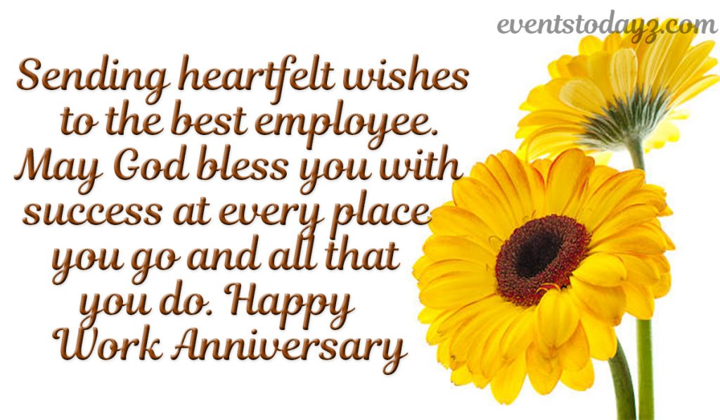 happy work anniversary wishes image