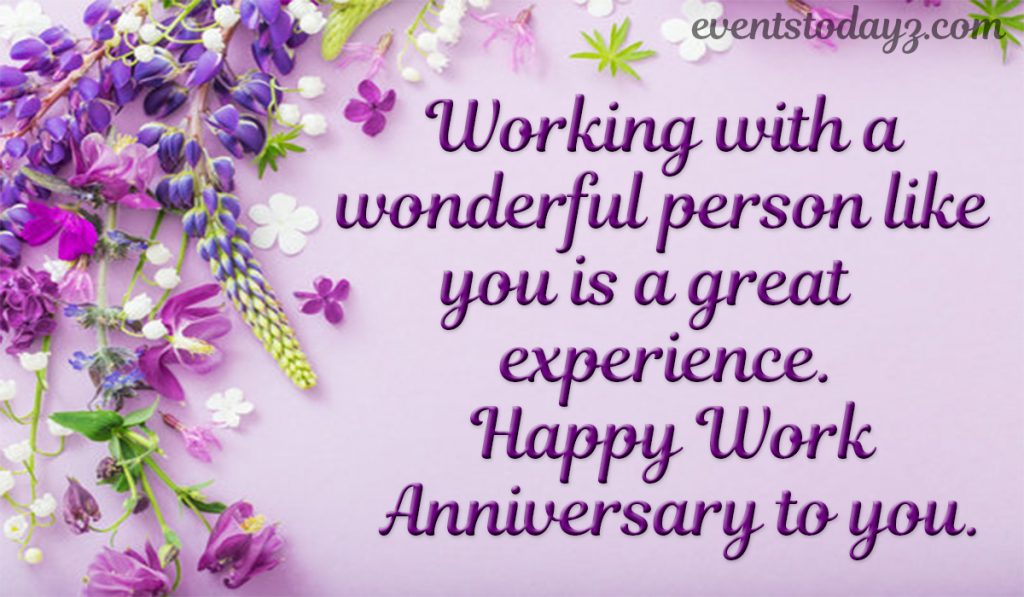 work anniversary wishes image