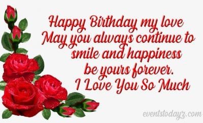 hppy birthday to my love image