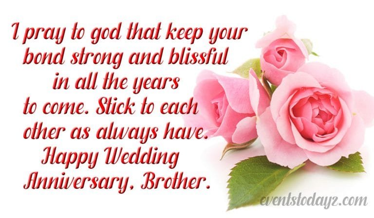 happy wedding anniversary brother