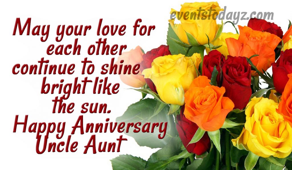 anniversary wishes for uncle aunt