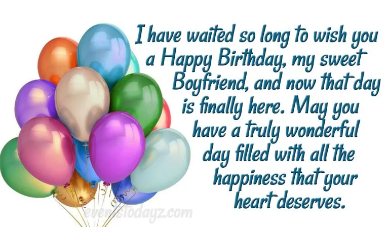 birthday greetings for dear boyfriend