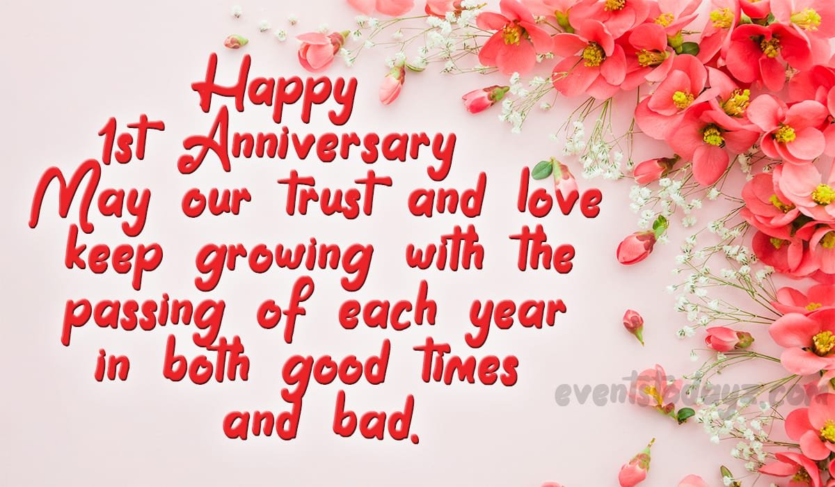 Happy 1st Anniversary Wishes With Name Edit 48 OFF