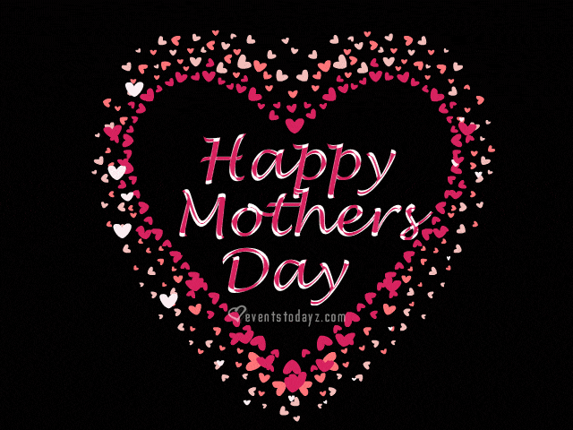 Animated Happy Mother's Day card with cheerful floral decorations