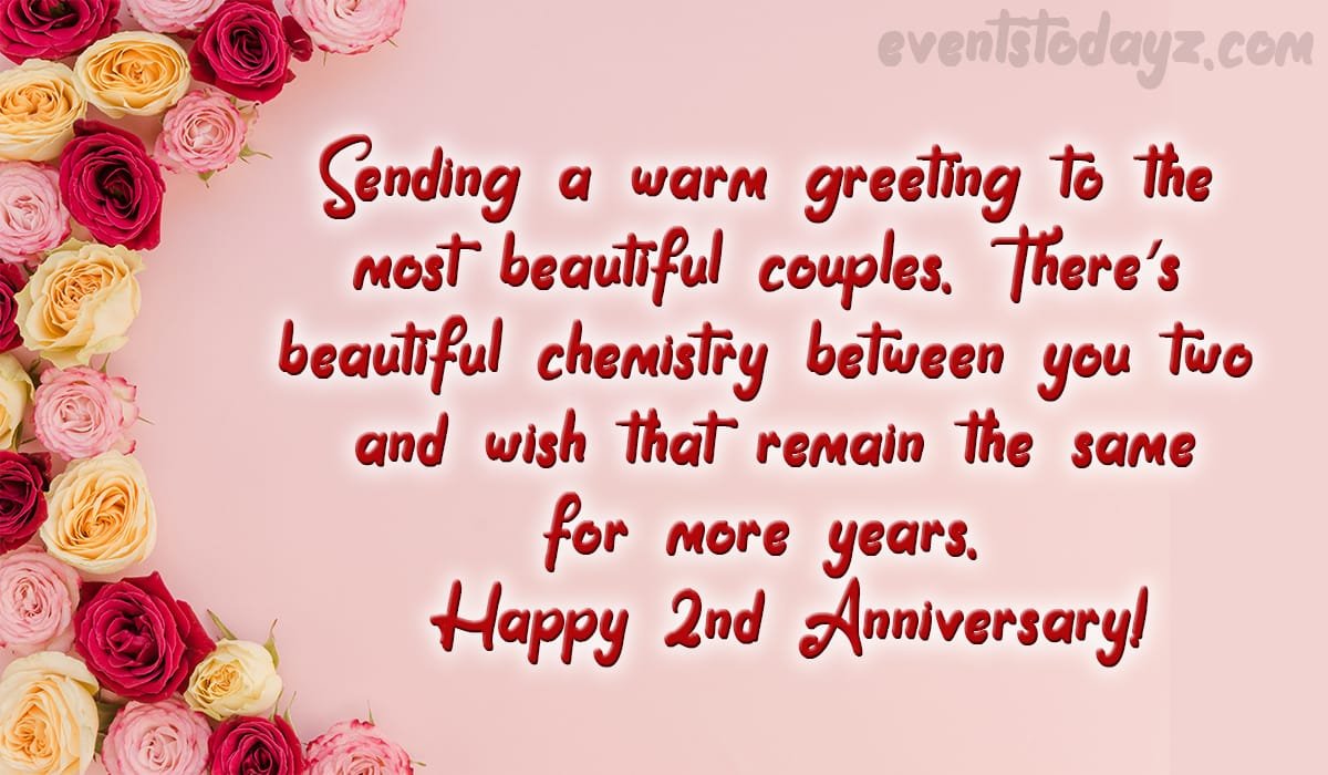 Happy 2nd Anniversary Wishes, Quotes & Messages