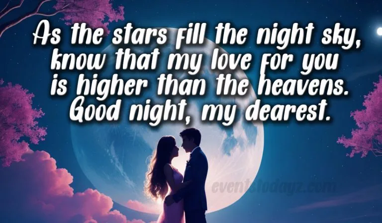 good night message for love image
