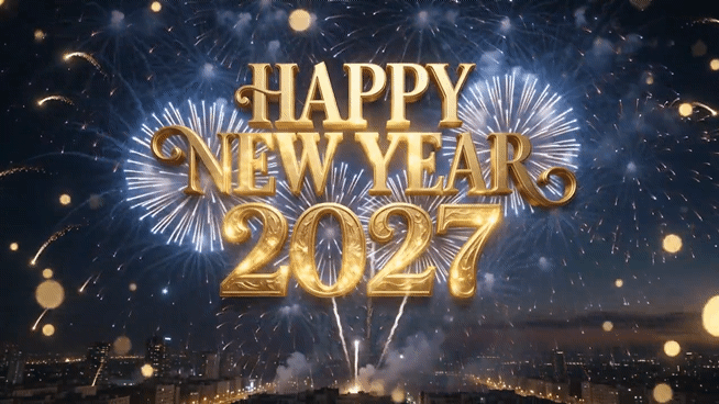 new year 2027 animated gif