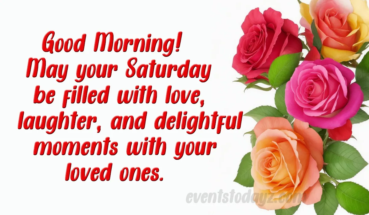 good morning and happy saturday