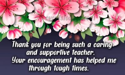 thank you message for teacher
