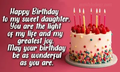 birthday message for daughter image