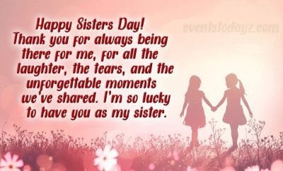 sisters day wishes image