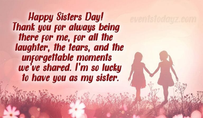sisters day wishes image