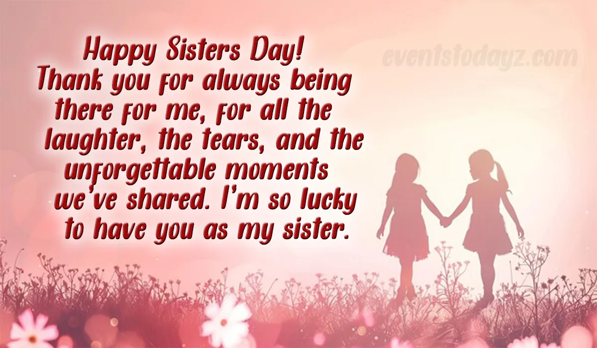 sisters day wishes image