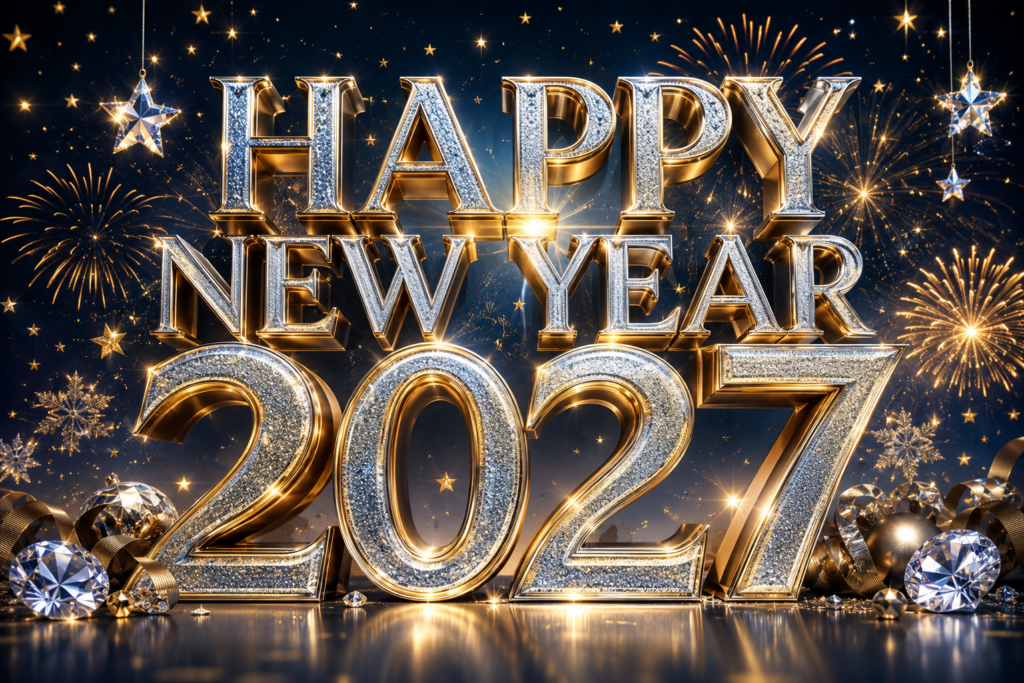 happy new year 2027 card