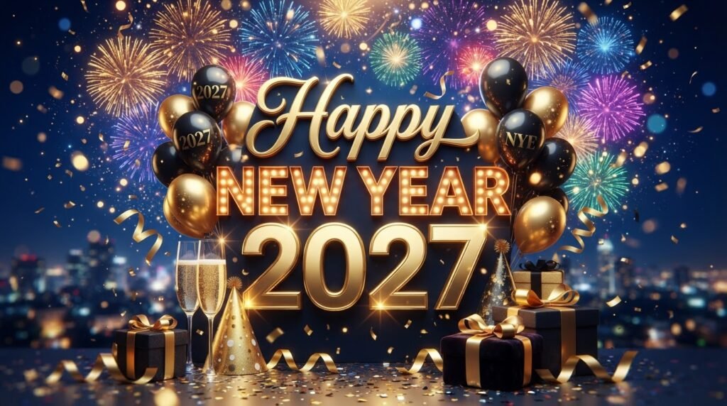 happy new year 2027 card picture