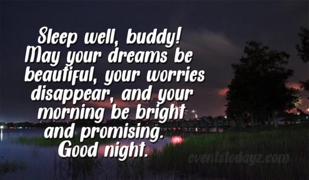good night buddy image