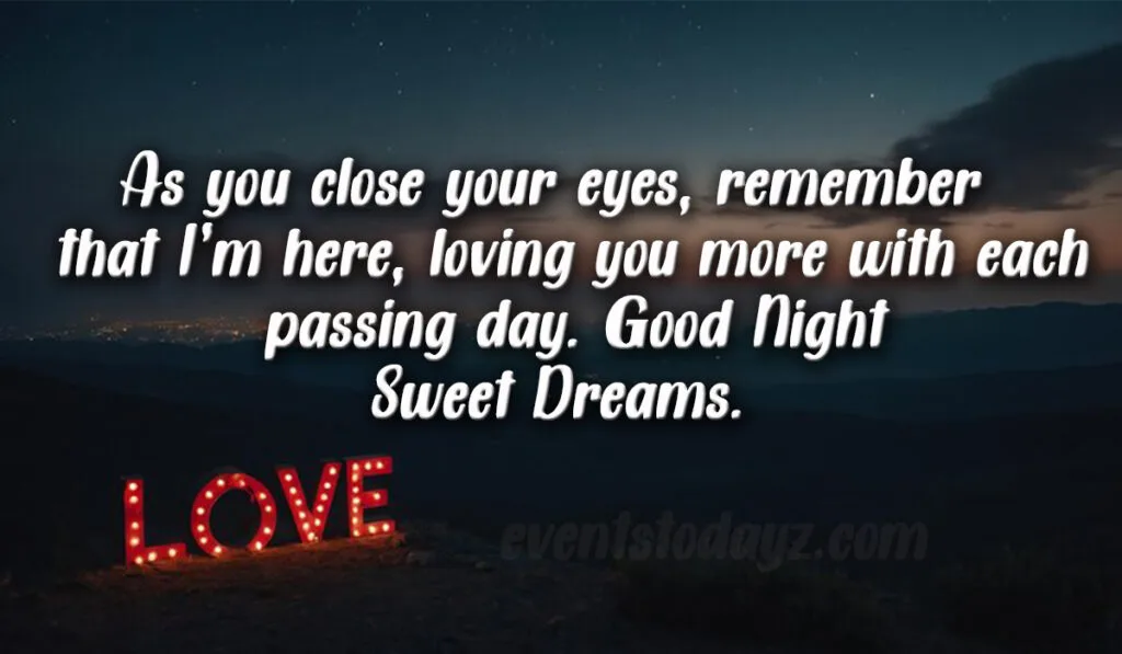 good night message for him