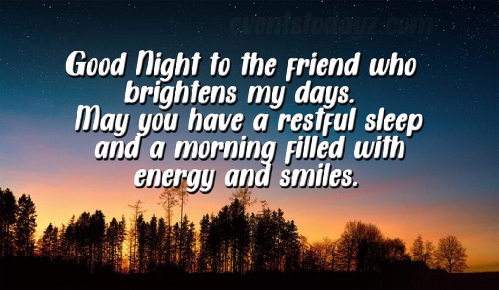 good night messages for friends image
