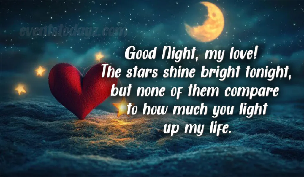good night my love image