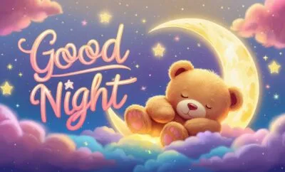 cute good night image