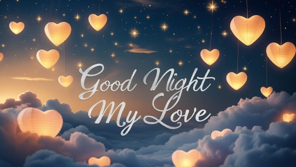 good night my love image