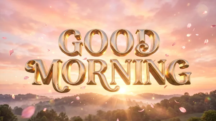 good morning sunrise letters