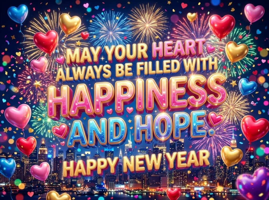 happy new year greeting card