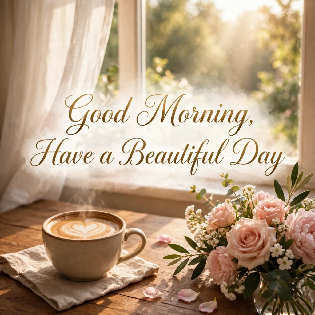 Good Morning Have a Beautiful Day coffee image
