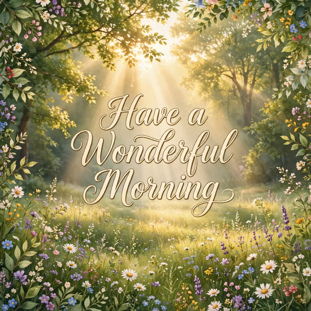 Have a Wonderful Morning meadow image